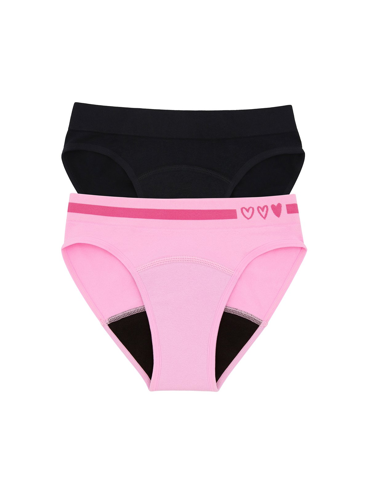 LOVE LUNA First Teen 2 Pack Seamfree Period Bikini Brief 13-14 years - Image 1 thumbnail